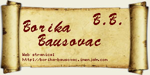 Borika Bausovac vizit kartica